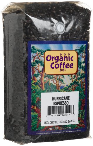 The Organic Coffee Co, Hurricane Espresso- Whole Bean, 2-Pound (32 oz.), USDA Organic