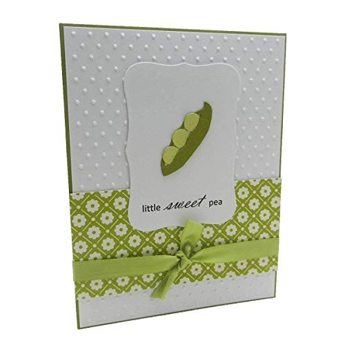 Baby Congratulations Card - Little Sweet Pea - New Baby Congratulations Card - Baby Shower Card - Handmade New Baby Greeting Card - New Baby