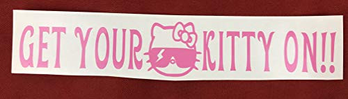 Hello Kitty Get Your Kitty On Pink Vinyl Decal New Gift