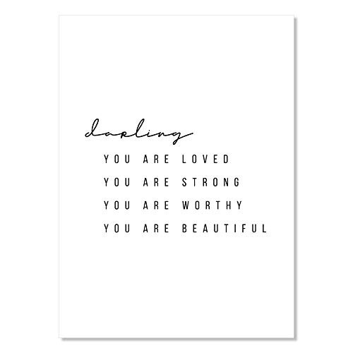 Darling  You Are Loved. You Are Strong. You Are Worthy. You Are Beautiful Print  Unframed Darling  You Are Loved. You Are Strong. You Are Worthy. You Are Beautiful Print  Unframed