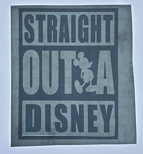 Straight Outta Disney White Vinyl Decal New Gift