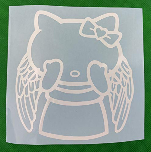 Hello Kitty Angel White Vinyl Decal  New  Gift