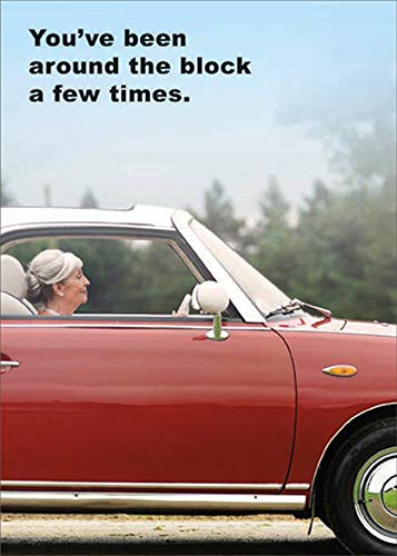 RSVP Around The Block   Woman Driving Car Funny Humorous Feminine Birthday Card for Her   Woman   Women