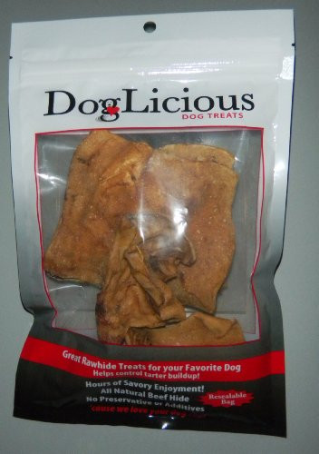 Doglicious Rawhide Peanut Butter Flv. Chips-New RESEALABLE Bag!