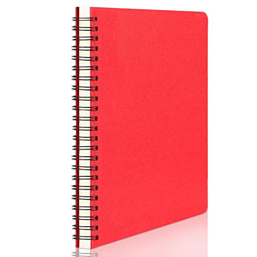 Students Ruled Spiral Notebook  EUSOAR A5 1pack 5.7x8.2 inch Lined Travel Writing Notebooks Journal  Memo Notepad Sketchbook  Students College Office Business Diary Ruled Journal-Red Cover