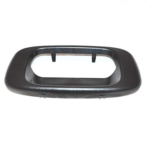 AUTEX Door Handle Black Exterior Rear Tailgate Handle Bezel Compatible with Silverado Sierra 1500 2500 3500 Classic 1999 2000 2001 2002 2003 2004 2005 2006 2007 Tailgate Handle 76106