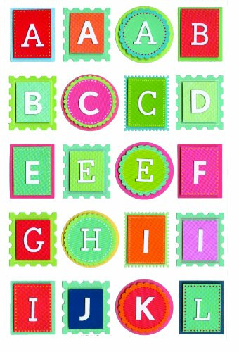 Martha Stewart Crafts Stickers  Bright Block Alphabet
