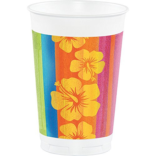 Creative Converting Printed Plastic Cups  16 oz  Sunset Stripes  8-Count