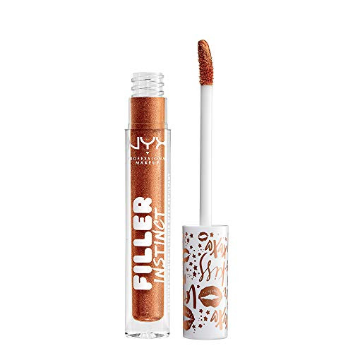 NYX PROFESSIONAL MAKEUP Filler Instinct Plumping Lip Polish  Lip Plumper Gloss - New Money  Copper Gold