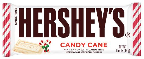 Hersheys Candy Cane Mint Candy with Candy Bits Candy Bar 1.55-Ounce Bar Pack of 6 Hersheys Candy Cane Mint Candy with Candy Bits Candy Bar 1.55-Ounce Bar Pack of 6