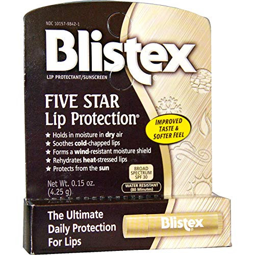 Blistex Five Star Lip Protection Lip Protectant Sunscreen SPF 30 0.15 OZ - Buy Packs and SAVE  Pack of 2