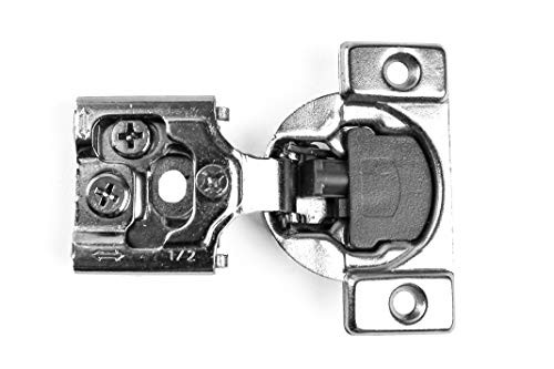 Berta  2 Pieces  1 2 inch Overlay Face Frame Soft Closing Hinges  105 Degree 6-Ways 3-Cam Adjustment Concealed Kitchen Cabinet Door Hinges with Screws