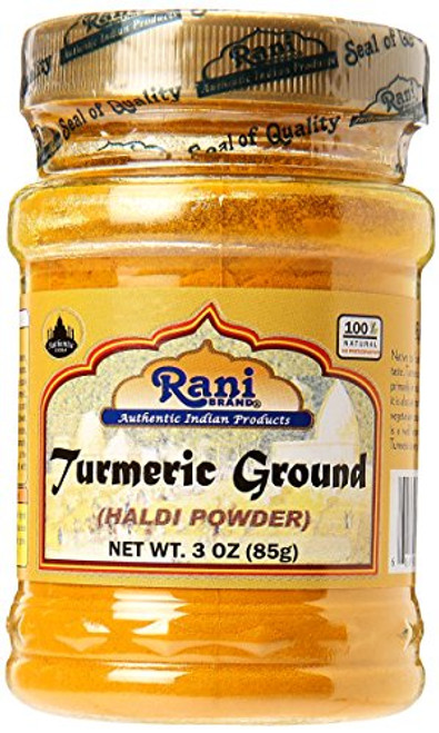 Rani Turmeric Haldi Root Powder Spice High Curcumin Content 3oz 85g ~ All Natural 100 percent Pure Salt Free Vegan Gluten Friendly Ingredients NON-GMO Indian Origin Rani Turmeric Haldi Root Powder Spice High Curcumin Content 3oz 85g ~ All Natural 100 percent Pure Salt Free Vegan Gluten Friendly Ingredients NON-GMO Indian Origin