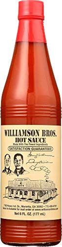 Williamson Bros. Hot Sauce - Aged Red Cayenne Peppers with Distilled Vinegar  Salt  and Xanthan Gum - Add a New Taste to Your Food  6 fl oz