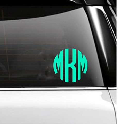 Monogram Car Decal- Block Font