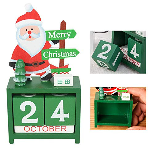 Christmas Advent Countdown Calendar Number Date Wooden Blocks Tabletop Desk Calendar Christmas  Tabletop Christmas Countdown for Home Office Decoration Christmas Advent Countdown Calendar Number Date Wooden Blocks Tabletop Desk Calendar Christmas  Tabletop Christmas Countdown for Home Office Decoration
