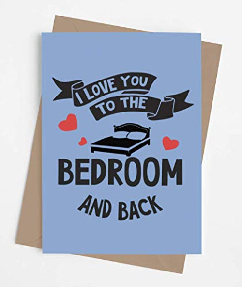 Funny anniversary card for him or her with envelope   Dirty card for birthday for husband or wife   Naughty present for Valentines Day   Joke love card for boyfriend or girlfriend