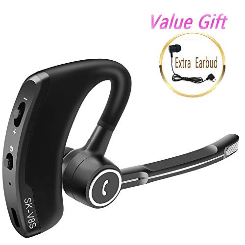 Bluetooth Headset, HD Stereo Bluetooth Earpiece with Dual Noise Cancellation Mic for Cell Phones, Ultralight Bluetooth Earbuds Bluetooth Headset, HD Stereo Bluetooth Earpiece with Dual Noise Cancellation Mic for Cell Phones, Ultralight Bluetooth Earbuds