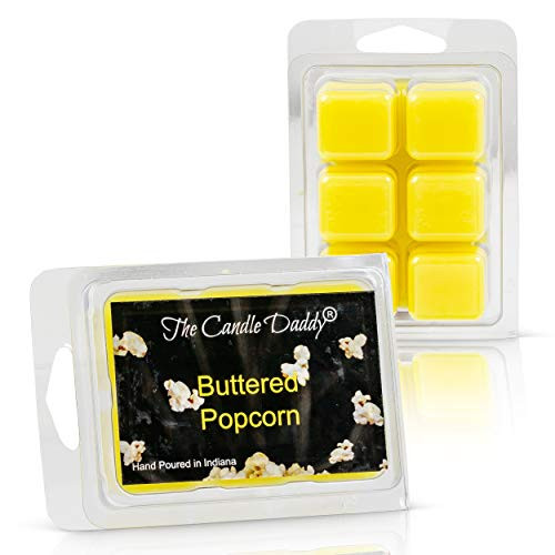 The Candle Daddy Buttered Popcorn Scented Melt- Maximum Scent Wax Cubes Melts- 1 Pack -2 Ounces- 6 Cubes