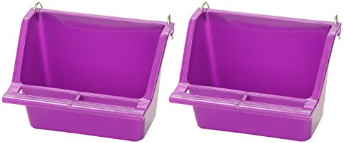 Living World 2 Pack of Seed Cups  Medium  for Pet Birds