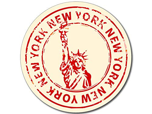 American Vinyl Round Vintage Travel Stamp New York Sticker ny Liberty NYC Statue Liberty American Vinyl Round Vintage Travel Stamp New York Sticker ny Liberty NYC Statue Liberty