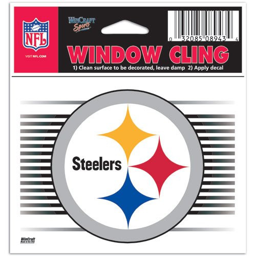 WinCraft NFL Pittsburgh Steelers 08966021 Static Cling Decal  3 inch x 3 inch