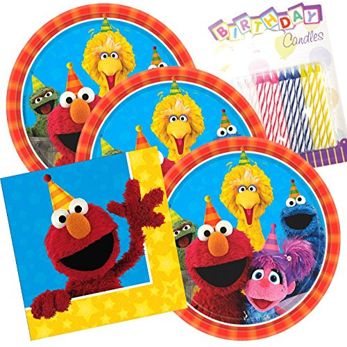 Lobyn Value Pack Sesame Street Party Plates and Napkins Serves 16 With Birthday Candles Lobyn Value Pack Sesame Street Party Plates and Napkins Serves 16 With Birthday Candles