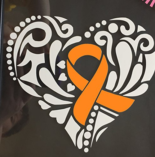 Orange Ribbon Tribal Heart Window Decal Kidney Cancer Kidney Disease Lukemia Melanoma Multiple Sclerosis Skin Cancer Orange Ribbon Tribal Heart Window Decal Kidney Cancer Kidney Disease Lukemia Melanoma Multiple Sclerosis Skin Cancer