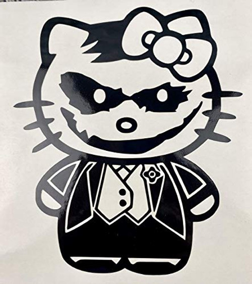 Hello Kitty Joker Black Vinyl Decal New Gift