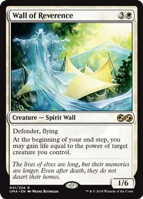 Magic The Gathering - Wall of Reverence - Ultimate Masters - Rare Magic The Gathering - Wall of Reverence - Ultimate Masters - Rare