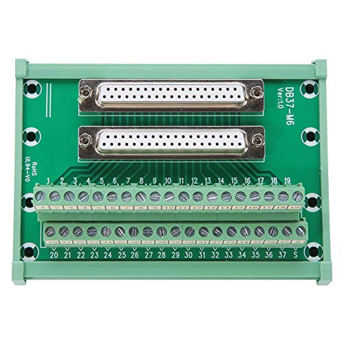 DIN Rail Mount  DB37-M6 Double Female Head DIN Rail Mount Interface Module Terminal Block Board Connector