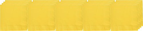 Sunshine Yellow 3-Ply Dinner Napkins   Pack of 20   Party Supply