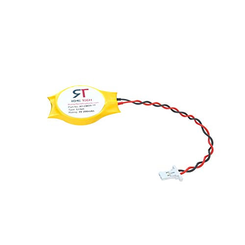 Rome Tech CMOS Battery for DELL XPS 13 15 9343 9350 9360 9365 9550 9560 9570 - Laptop Backup Rechargable BIOS RTC ML1220 Battery with 2 Wire Cable
