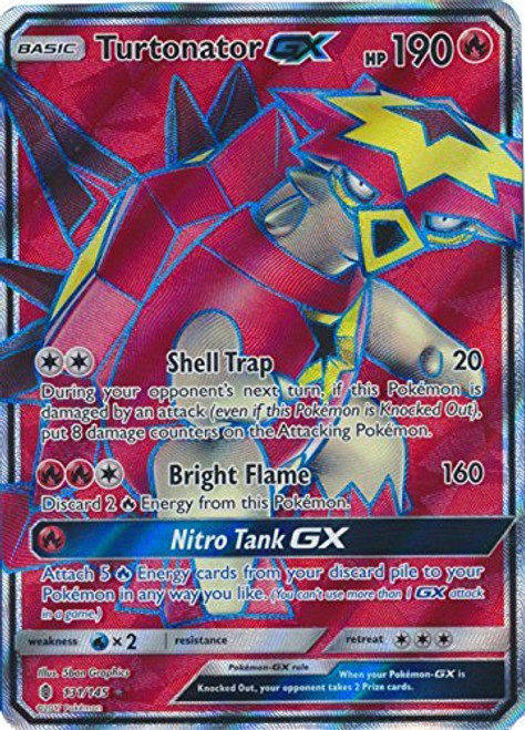 Turtonator-GX - 131 145 - Full Art Ultra Rare - Sun and Moon Guardians Rising Turtonator-GX - 131 145 - Full Art Ultra Rare - Sun and Moon Guardians Rising