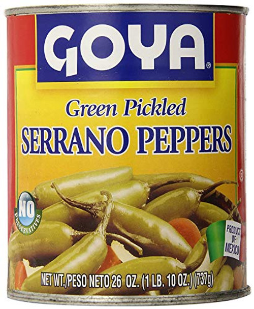 Goya Green Pickled Serrano Peppers 26oz