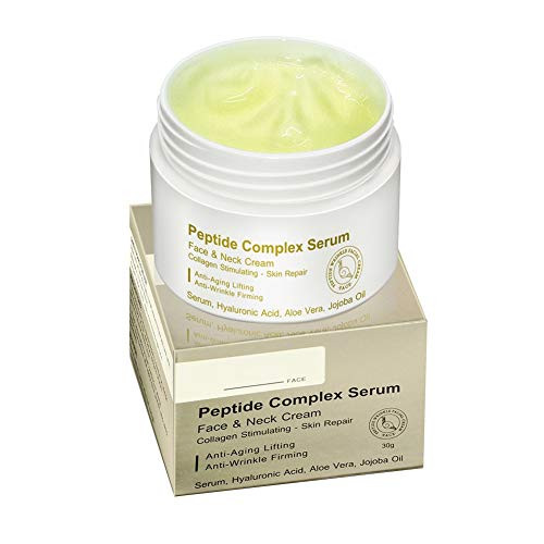 Ofanyia Peptide Complex Serum Tightening Moisturizer Cream Moisturizing Anti Aging Anti Wrinkle Firming Cream for Face Contours  Neck Re-Support  and  Decollete