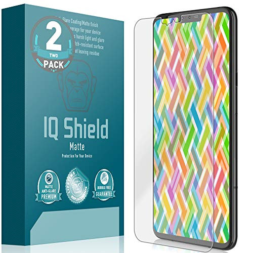 IQ Shield Matte Screen Protector Compatible with LG V40 ThinQ  Max Coverage  2-Pack  Anti-Glare Anti-Bubble Film