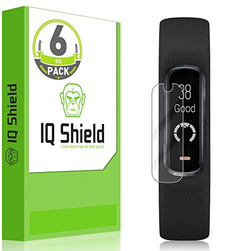 IQ Shield Screen Protector Compatible with Garmin Vivosmart 4  6-Pack  LiquidSkin Anti-Bubble Clear Film