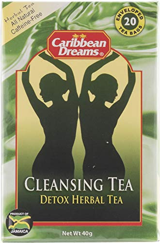 Caribbean Dreams Cleansing Tea  20 Tea Bags  Herbal Detox Tea  All Natural  Caffeine Free  Packaging May Vary