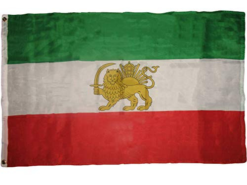 Trade Winds 3x5 Historic Old Iranian Lion Sun Crown Flag 3 x5  Iran Persia Persian Premium Fade Resistant