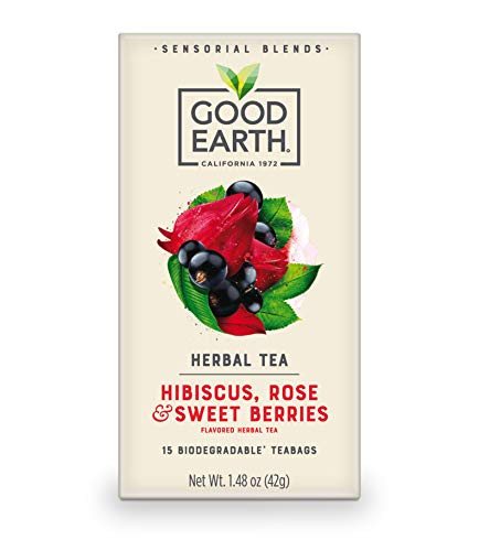 Good Earth Sensorial Blends Hibiscus  Rose  and  Sweet Berries Herbal Tea  15Count