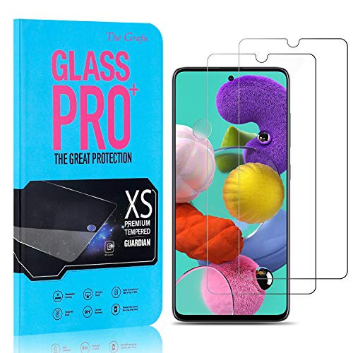 Screen Protector Compatible with Galaxy A51  The Grafu Anti Fingerprint Tempered Glass Screen Protector  HD Screen Protector for Samsung Galaxy A51  2 Pack