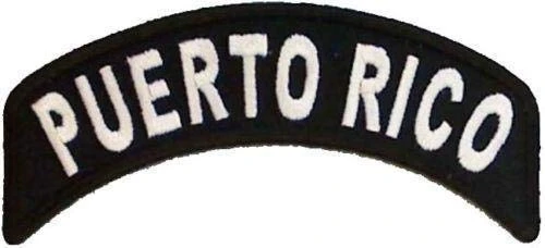 Sturgis-Mid-West Puerto Rico Rocker Patch Small Embroidered Motorcycle New Biker Vest Patch