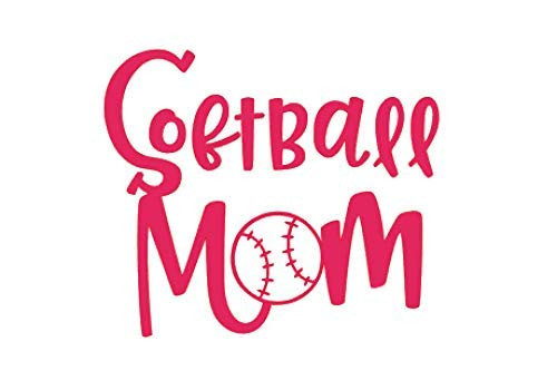 Custom Softball Mom Vinyl Decal - Fast Pitch Bumper Sticker  for Coolers  Laptops  Car Windows -Soft Ball Mom Design