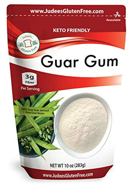 Judee s Guar Gum Powder Gluten Free 10 oz  24 Oz Also  - USA Packaged  and  Filled - Great for Low-Carb  Keto   and  Ice Cream Recipes - Dedicated Gluten  and  Nut Free Facility