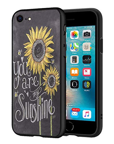 ChaTham for iPhone SE 2020 Case iPhone 7 Case iPhone 8 Case  Premium TPU Slim Anti-Scratch Rubber Protective Case Cover for iPhone SE 2020 iPhone 7 iPhone 8  4.7 inch  - Sunflower  You are My Sunshine