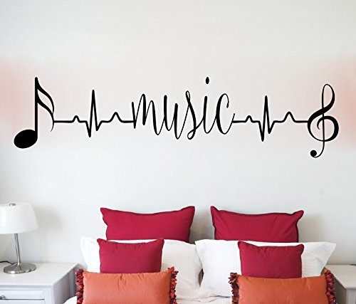 Music Heartbeat Vinyl Wall Decal Sticker Graphic