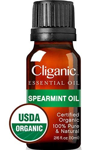 Cliganic USDA Organic Spearmint Essential Oil  100 percent Pure Natural Undiluted  for Aromatherapy  10ml    Non-GMO Verified
