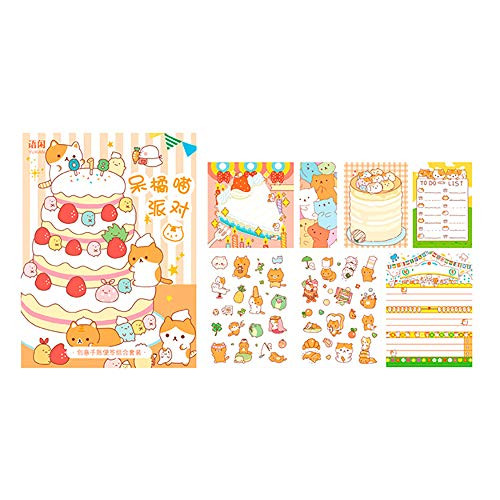Doraking 250Sheets Cute Cartoon Cat Memo Notes Writing Pads Scrapbook Decorations TODO List for Planning with 2 Sheets Decorative Stickers  Doraking Kitten Memos