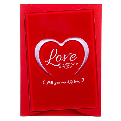 FaCraft Valentines Day Cards 4 inchx 6 inch Love You Greeting Cards for Husband All You Need is Love Anniversary Card Gifts for Girlfriend Boyfriend Wife Husband FaCraft Valentines Day Cards 4 inchx 6 inch Love You Greeting Cards for Husband All You Need is Love Anniversary Card Gifts for Girlfriend Boyfriend Wife Husband